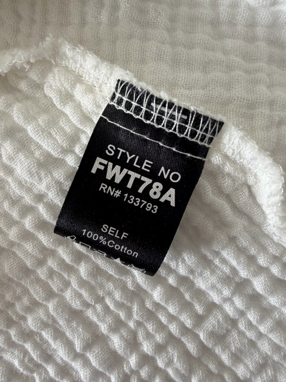 POL White Ruffle Sleeve Linen Textured Camisole- Size Large - Picture 7 of 8